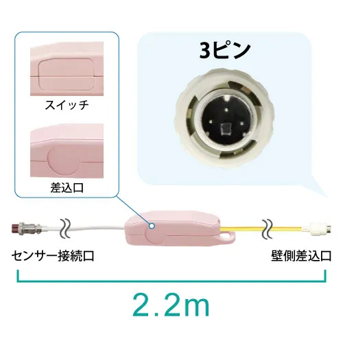 ナースコール接続ケーブル HB-CE-I3F-2.2m