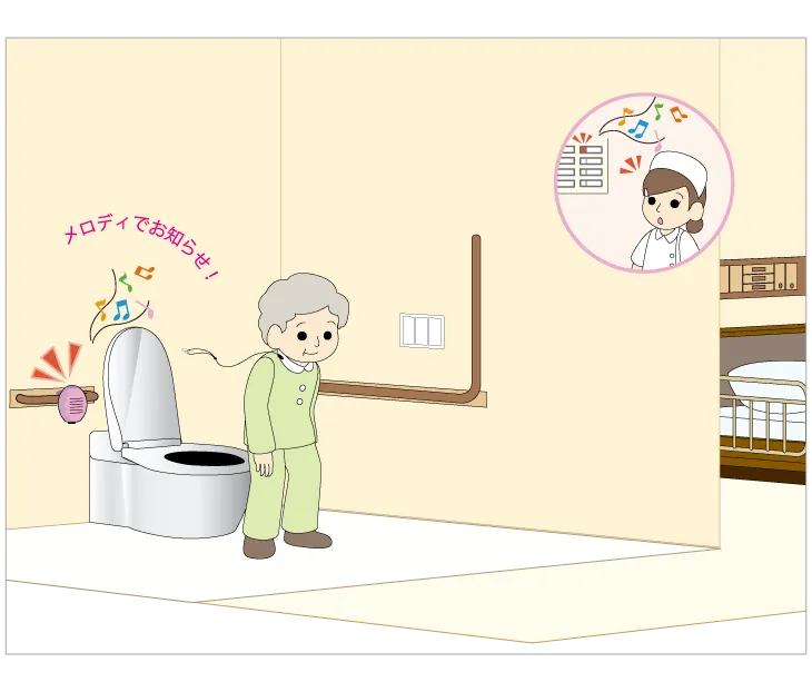 あゆみちゃんをトイレに設置