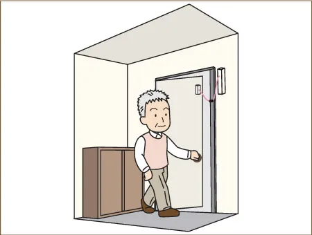 ③半開きドアの検知