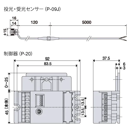光電センサー P-2109T/2209T -