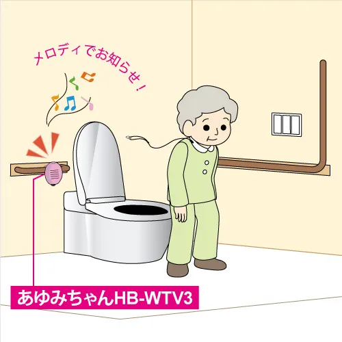 トイレからの離床を検出　あゆみちゃん