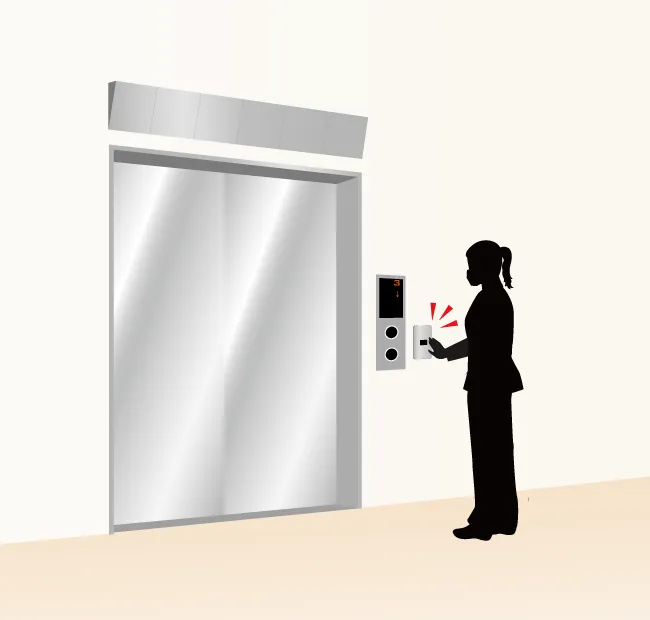 ボタンを押さずに非接触でエレベーターを呼び出したい