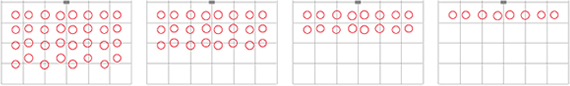 1 ~ 4rows x 8spots Changeable spot rows
